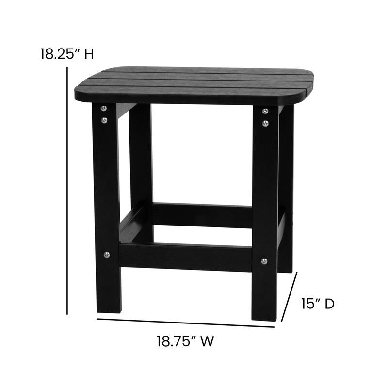 All-Weather Poly Resin Adirondack Side Table - Patio Table