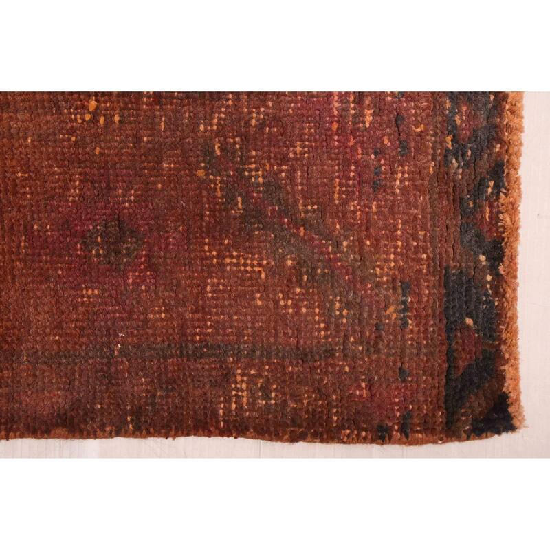 ECARPETGALLERY Hand-knotted Color Transition Burnt Orange Wool Rug - 4'6 x 9'10