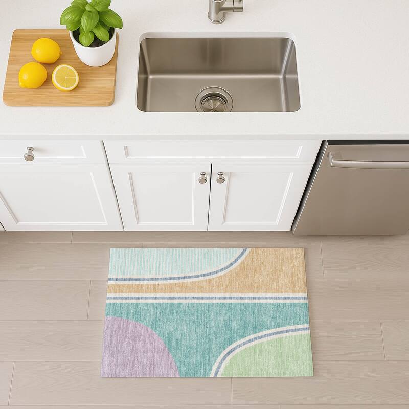 Machine Washable Indoor/ Outdoor Contemporary Keely Chantille Rug