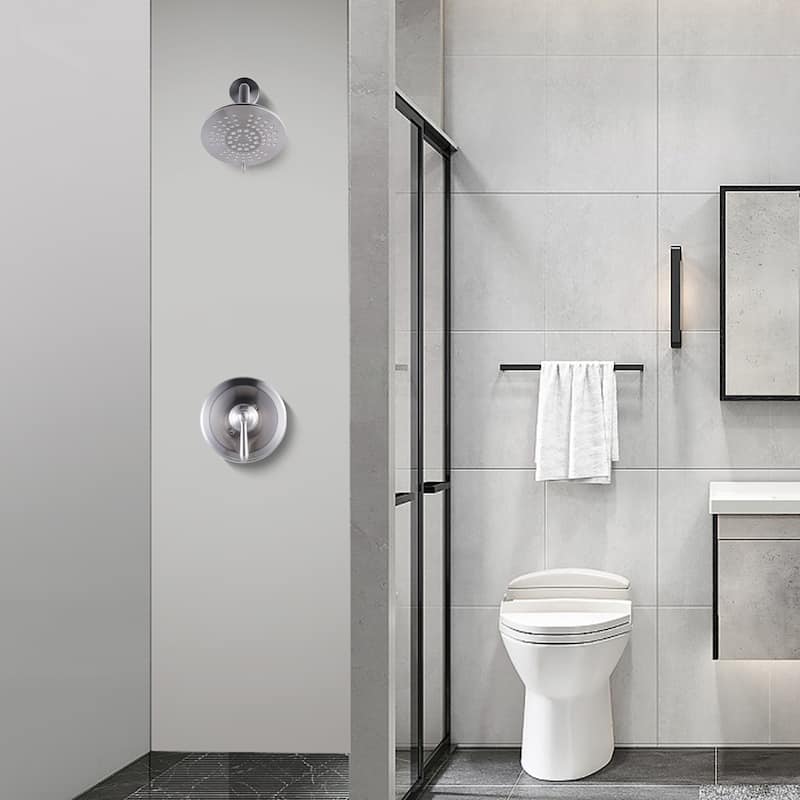 WOWOW Single Handle 5-Spray Shower Faucet with Valve