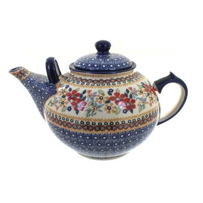 Blue Rose Polish Pottery C001 Manufaktura Large Teapot