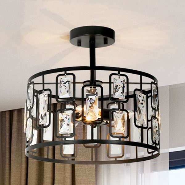 Semi flush sales drum light