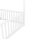 preview thumbnail 31 of 35, Metal Twin Size House Platform Bed with Two Shared Beds, Guardrails, Roof and Windows, Sturdy Frame, Black Finish