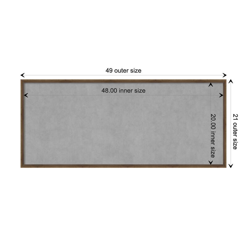 Amanti Art Lucie Light Bronze Framed Magnetic Board - Board Size 48x20