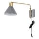preview thumbnail 4 of 14, Justina Swing Arm 1-Light Modern Midcentury Iron USB Charging Port LED Sconce, by JONATHAN Y