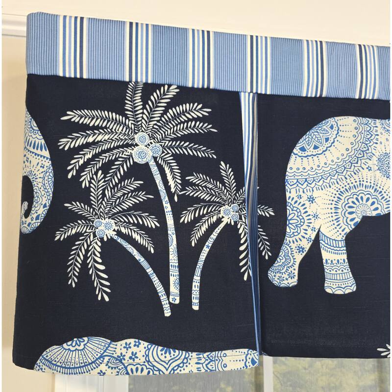 RLF Home White Elephant Pleated Valance