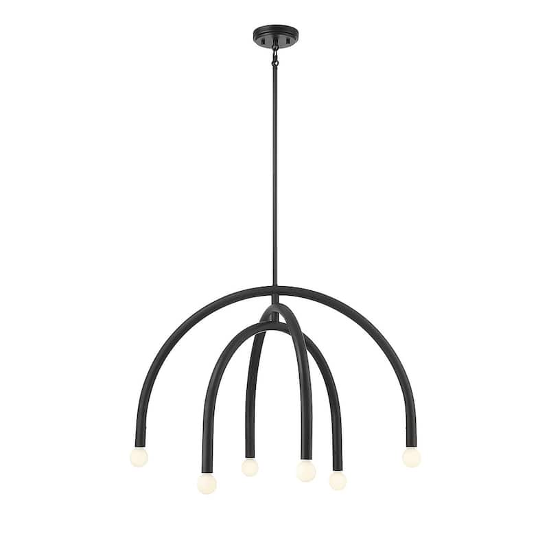 Meridian M100115 6 Light 30" Wide Abstract Chandelier