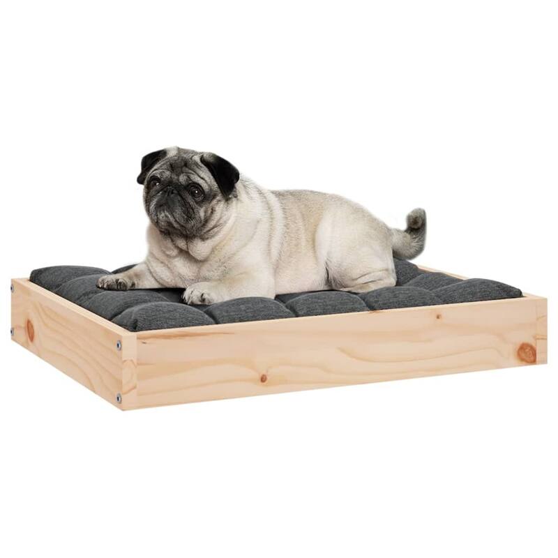 vidaXL Dog Bed Dog Sofa Bed Pet Couch Seat with Wooden Frame Solid Wood Pine - 24.2" x 19.3" x 3.5"