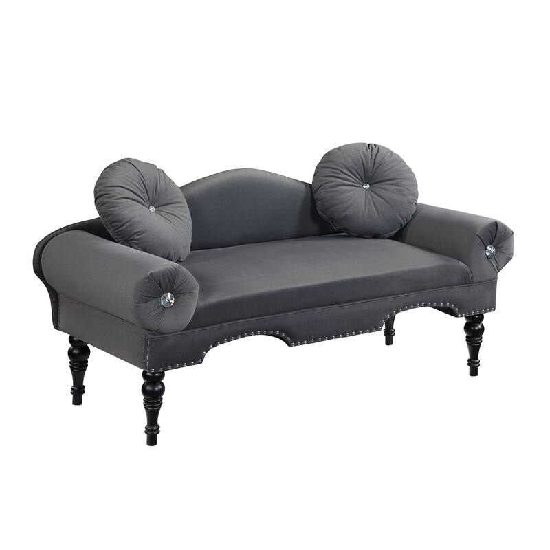 54"Width Modern Velvet Upholstered Loveseat