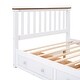 preview thumbnail 22 of 24, Full Wood Platform Bed with Drawers - Classic Design with Wooden Slats