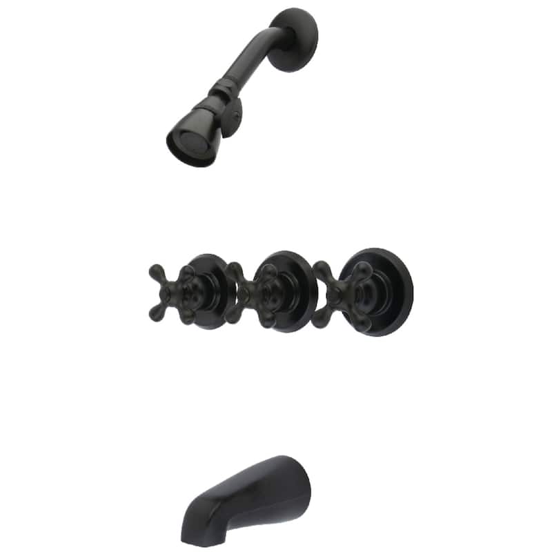 Victorian Three-Handle Tub and Shower Faucet - Oil Rubbed Bronze