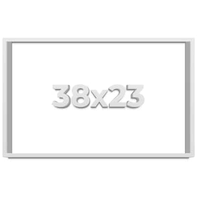 38x23 Shadow Box Frame White 1 Real Wood