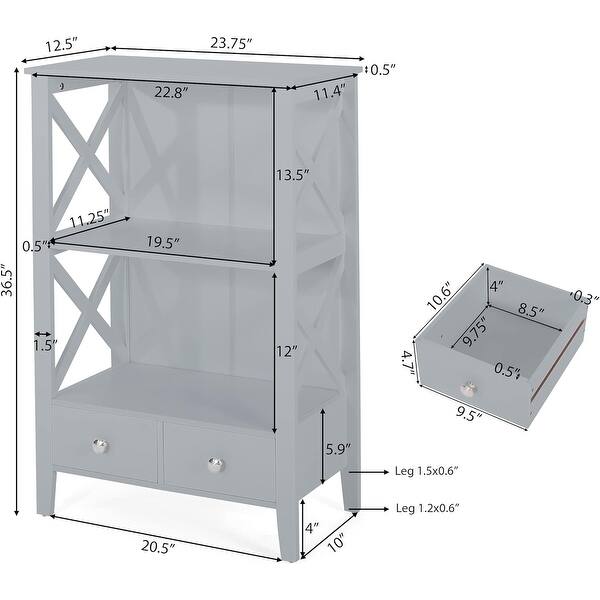 Double Draw Storage Rack 2 Drawer storage racks - Bed Bath & Beyond - 42537617
