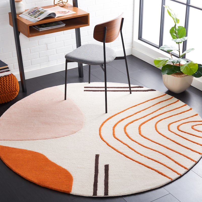 SAFAVIEH Handmade Rodeo Drive Vutka Mid-Century Modern Wool Rug