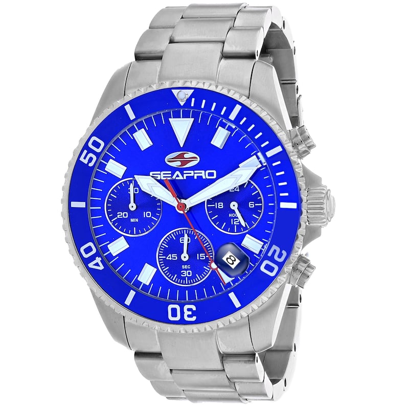 Seapro Men's Scuba 200 Chrono Blue Dial Watch - SP4352 - 6 (36)