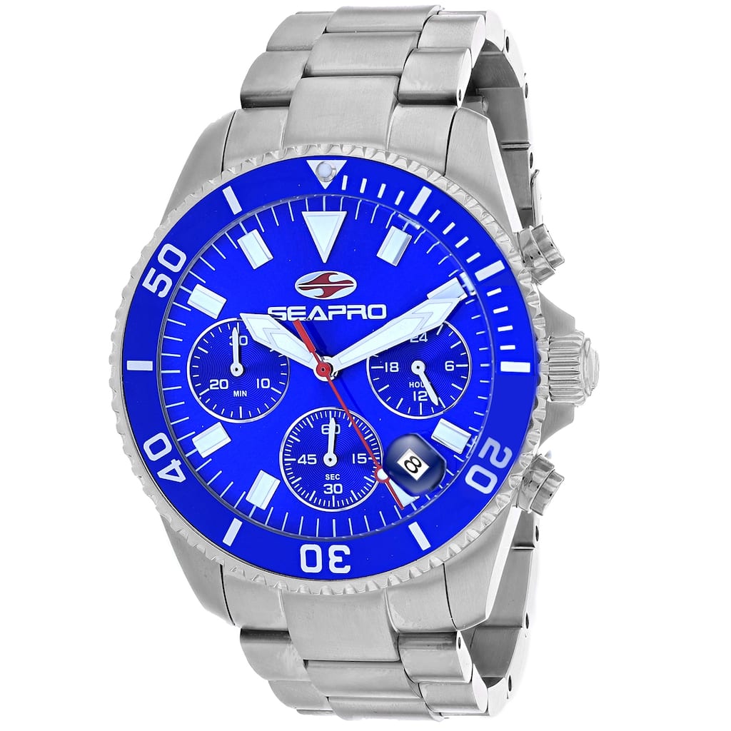 Seapro Men's Scuba 200 Chrono Blue Dial Watch - SP4352 - 6 (36)