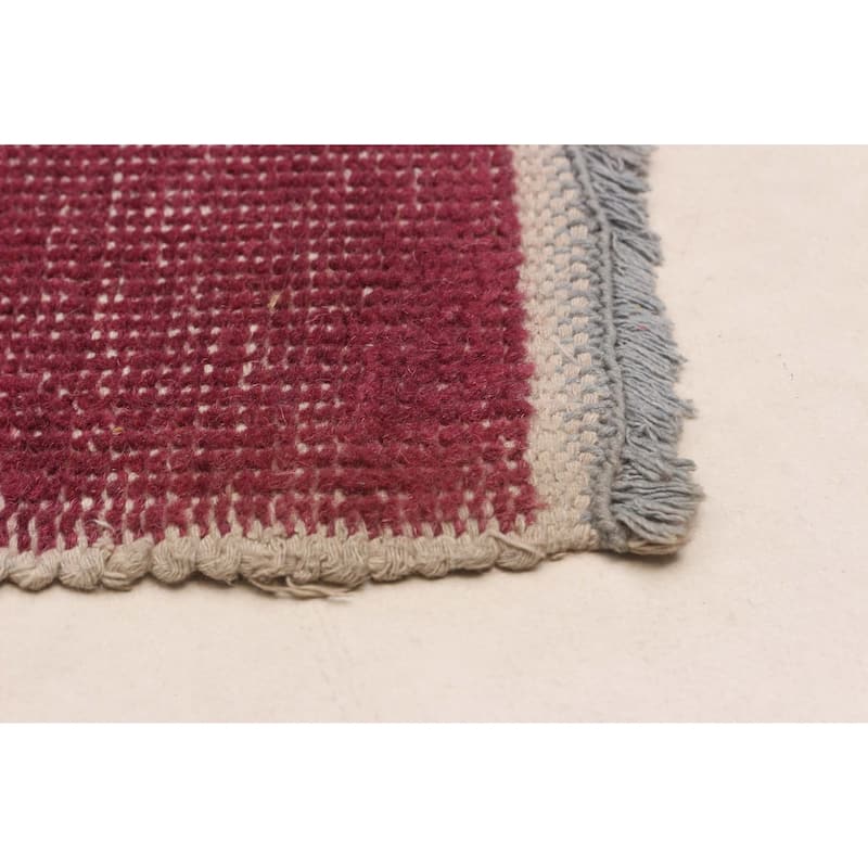 ECARPETGALLERY Hand-knotted Tangier Dark Magenta Wool Rug - 9'6 x 13'9