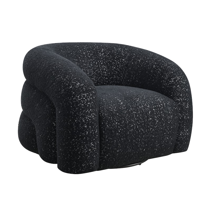 Furniture of America Korix Modern 37-inch Boucle Swivel Accent Chair