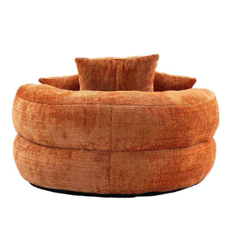 Durable Lazy Sofa Comfort Lounger, High Back Bean Bag Couch with 3 Pillows