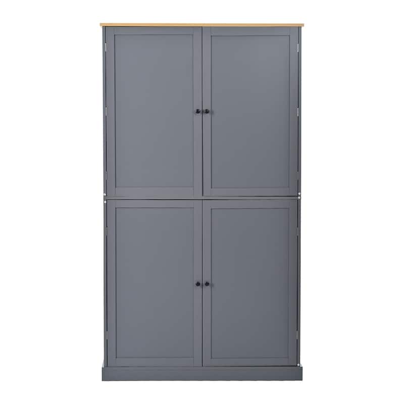 High Freestanding Kitchen Pantry Large Cupboard Storage Cabinet