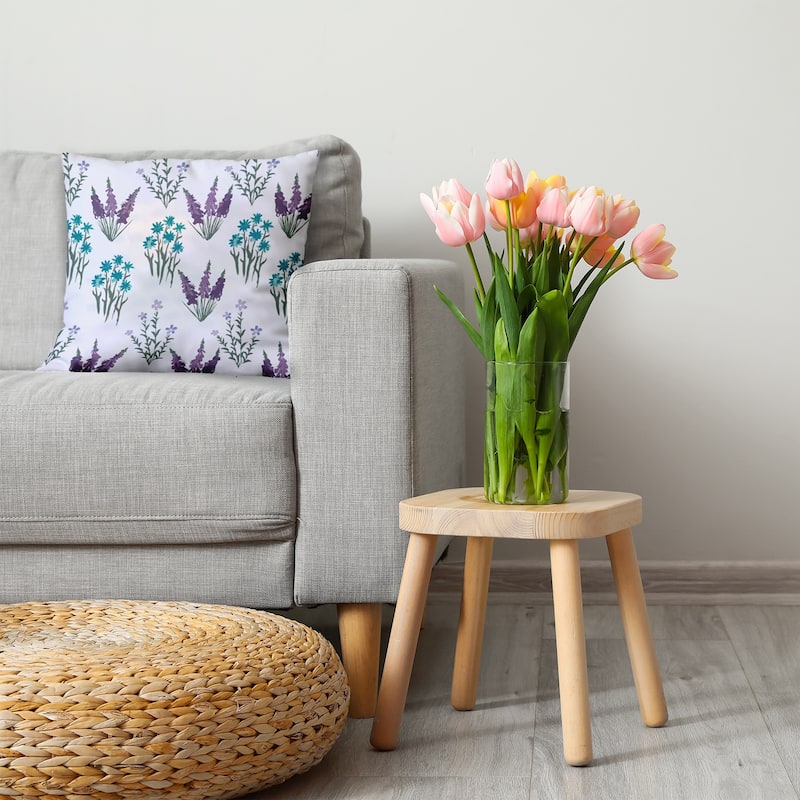 Flower Field Decorative Throw Pillow