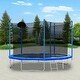 preview thumbnail 12 of 26, Outdoor Trampoline with Basketball Hoop,Safety Enclosure Net