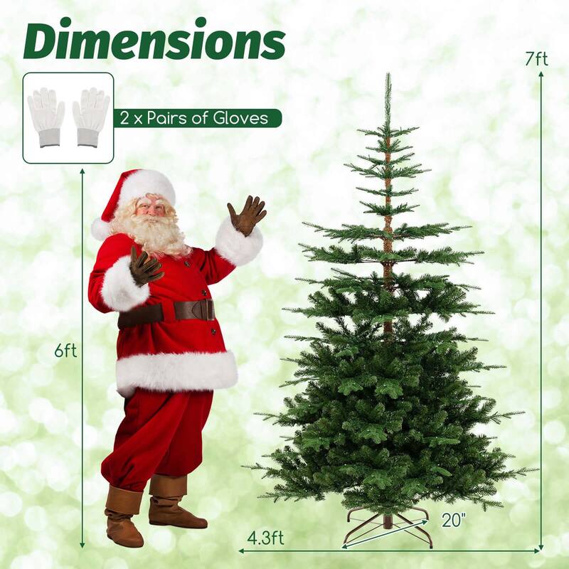 Costway 7 FT Artificial Xmas Tree with 1303 PE PVC Branch Tips 500 - See Details