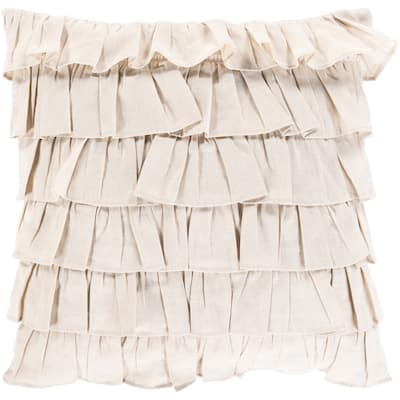 Ryder Ruched Ruffle 20-inch Throw Pillow