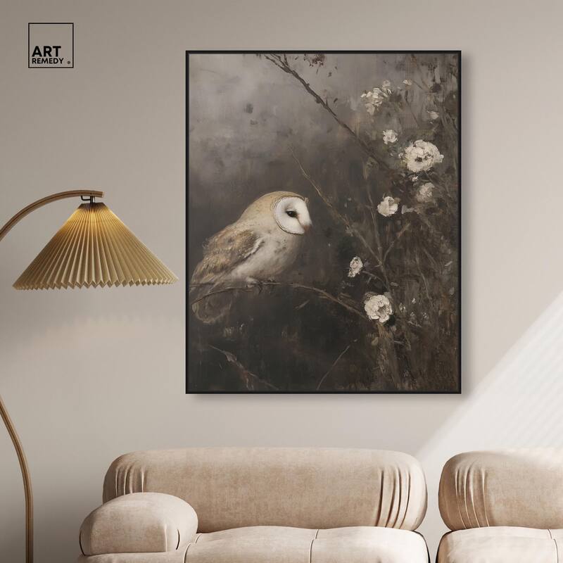 Owl in the Shadows I Canvas by Art Remedy