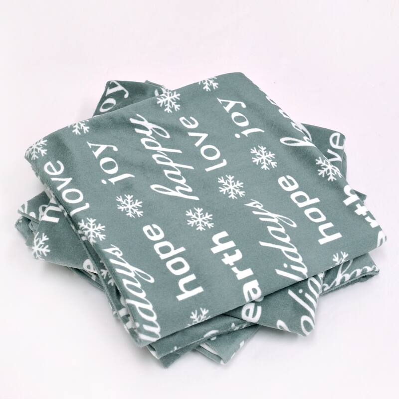 Christmas Holiday Gift Pillow Shells 4 pc Set, NO INSERT