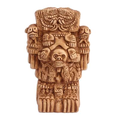 Handmade Goddess Cuatlicue (large) Ceramic figurine (Mexico) - 37 x 27 x 22