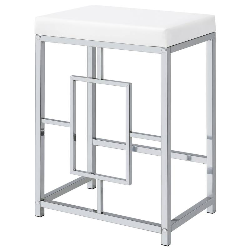 Laguna White 4-piece Counter Height Table with Pot Rack