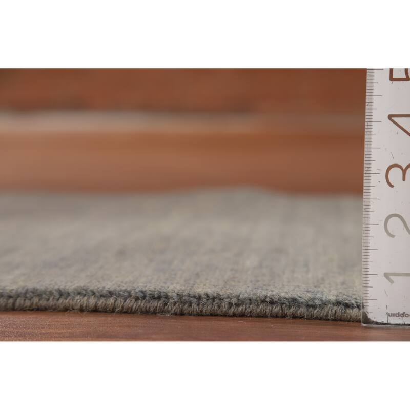 Contemporary Gabbeh Oriental Foyer Rug Hand-Knotted Grey Wool Carpet - 2'0"x 3'0"