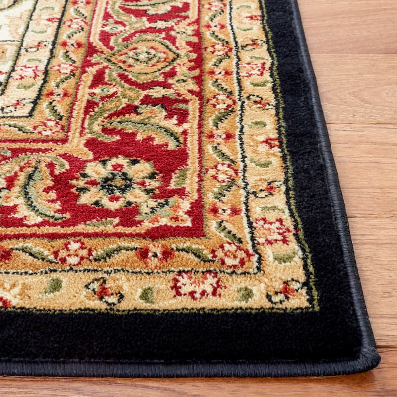 SAFAVIEH Lyndhurst Feryal Traditional Oriental Medallion Rug - 3'3" x 5'3" - Black/Red - Rectangle