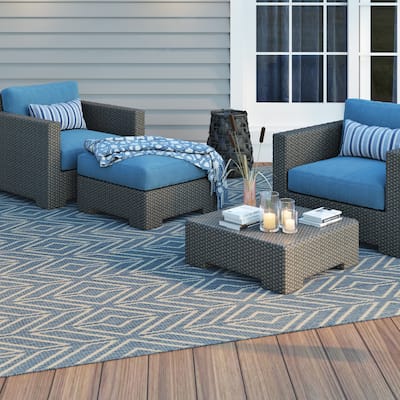 Pergola Herringbone Indoor/ Outdoor Area Rug