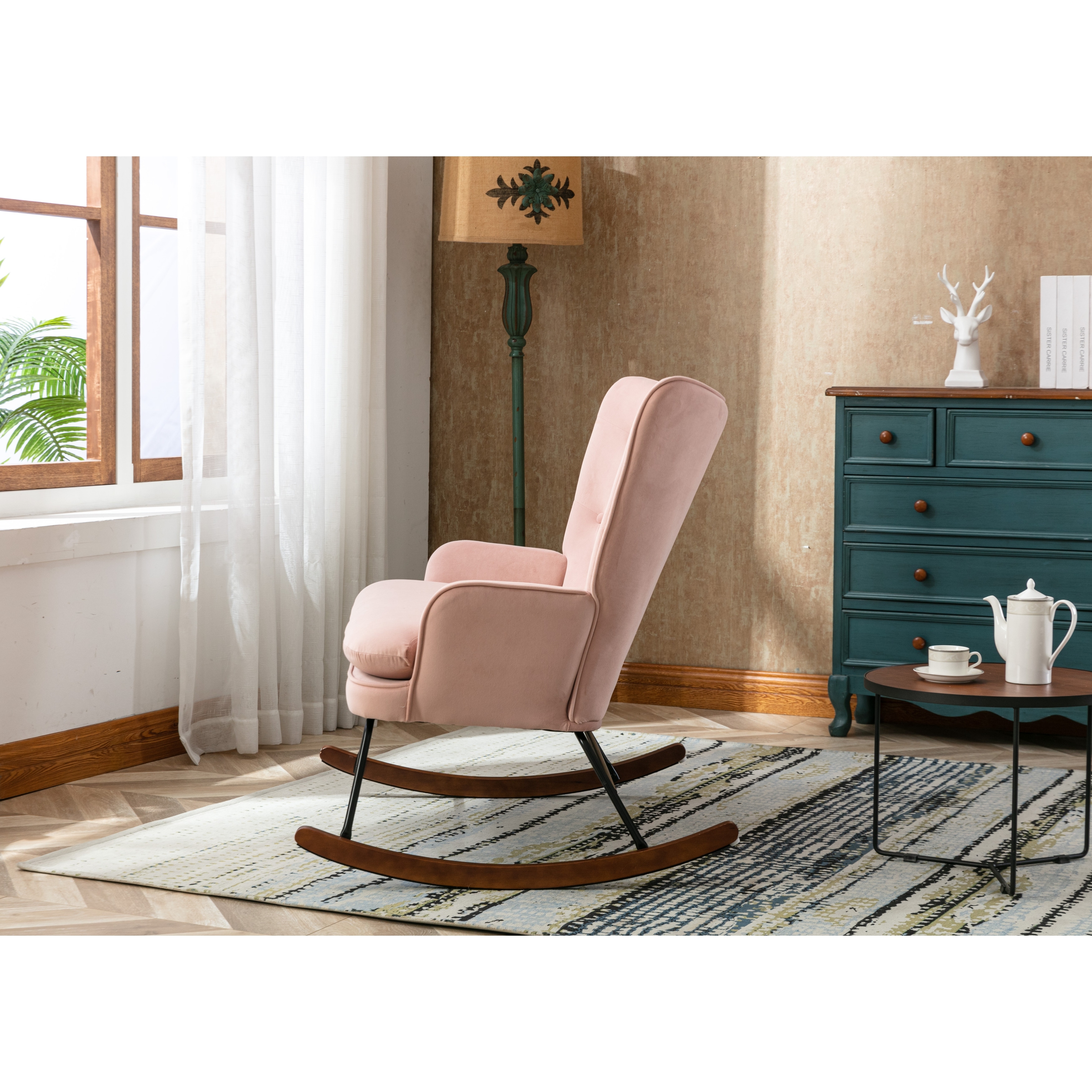 Dusty pink hotsell rocking chair