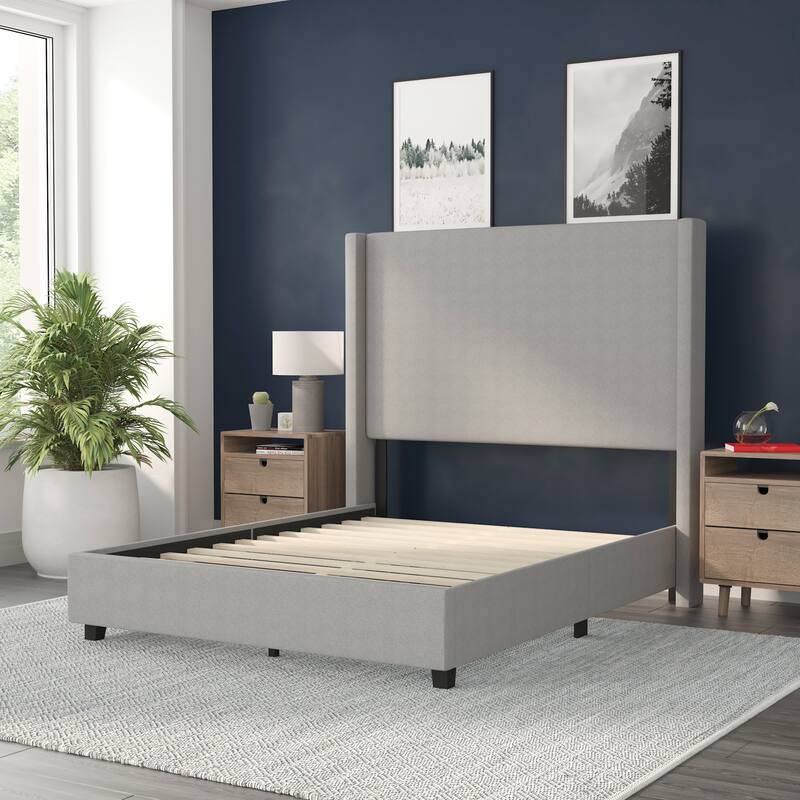 Flash Furniture FFIF51590 Ursulina Full Wood Platform Bed Frame with