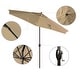 preview thumbnail 47 of 143, North Bend 9-foot Round Auto-tilt, Bronze Finish, Sunbrella Patio Umbrella by Havenside Home