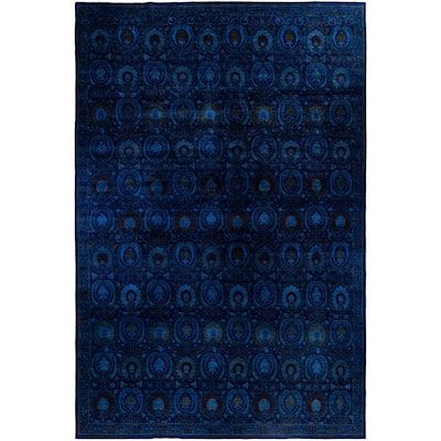 Overdyed One-of-a-Kind Hand-Knotted Area Rug - Navy - 12' 1" x 17' 7"
