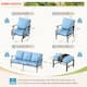 MAISON ARTS 6/7-Piece Patio Conversation Sets, Sofa Set with 2/4 x Single Chairs, 1 x 3-seater Sofa and Coffee Table/Ottomans