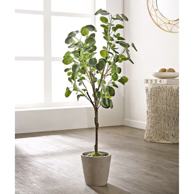 SAFAVIEH Merrie Faux Polyscias Fruticosa Potted Tree - 16.9" W x 13" L x 49" H - 17Wx13Dx37H