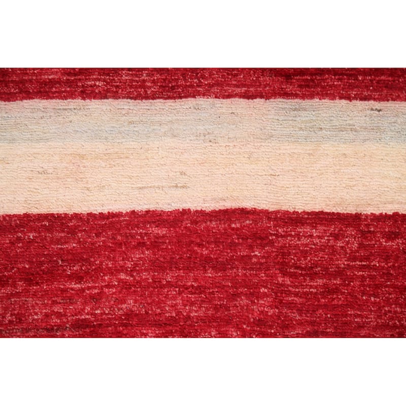 Gabbeh Kashkoli Wool Oriental Area Rug Hand-knotted Geometric Carpet - 3'2" x 5'1"