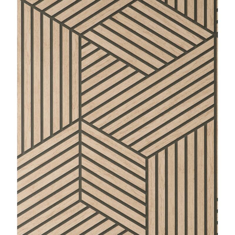 Fine Decor Gerrit Light Brown Geometric Panel Wallpaper