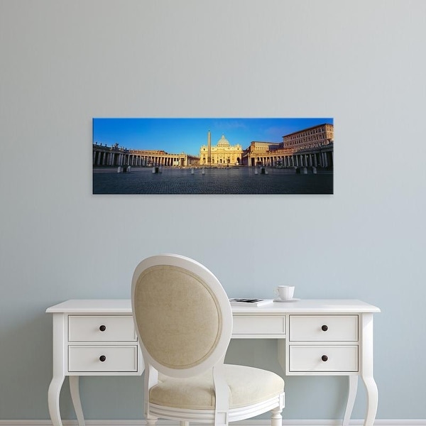 Easy Art Prints Panoramic Image 'St. Peter's Basilica, St. Peter's Square, Vatican city, Rome, Lazio, Italy' Canvas Art
