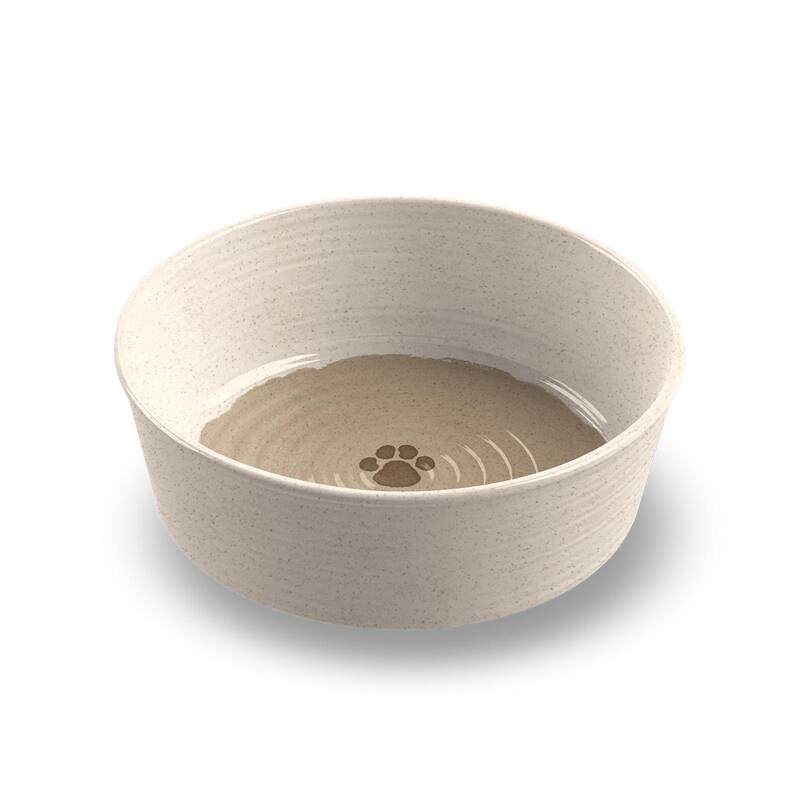 Abode Homewares Farmhouse Rustic Paw Merge Pet Bowl - Brown - Set of 2