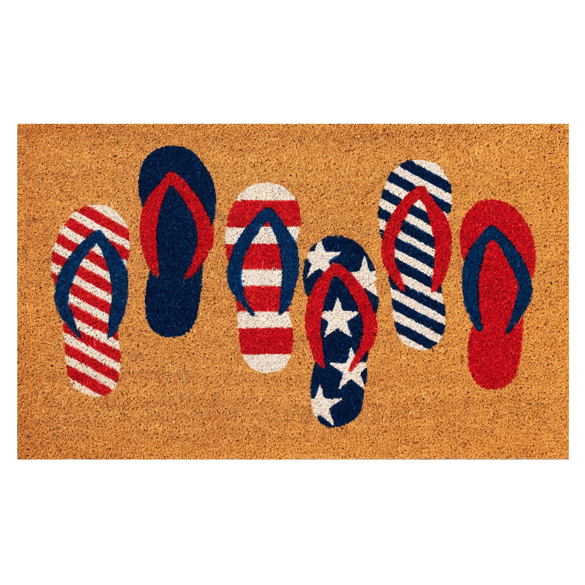 Lush Decor Natura Freedom Flops Outdoor Mat Natural 24"X36"