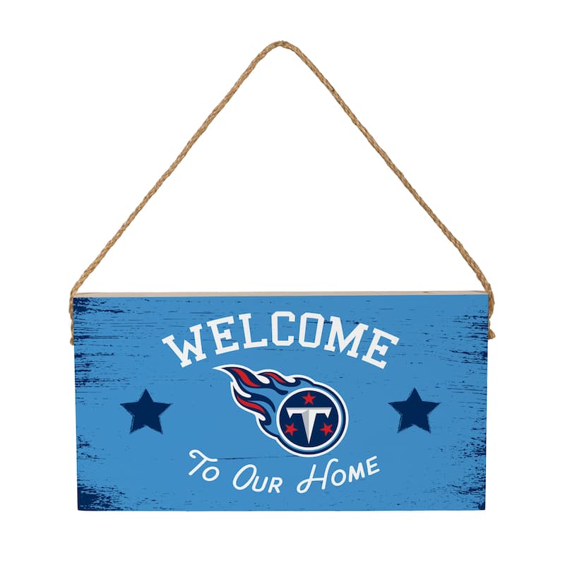 Tennessee Titans Wooden Door Decor Wall Sign - Multi-Color