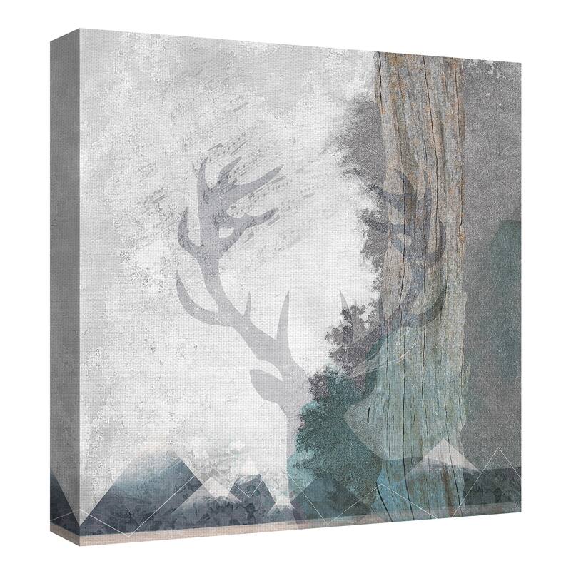 Deer and Mountains 1 by Louis Duncan-He Canvas Art Print