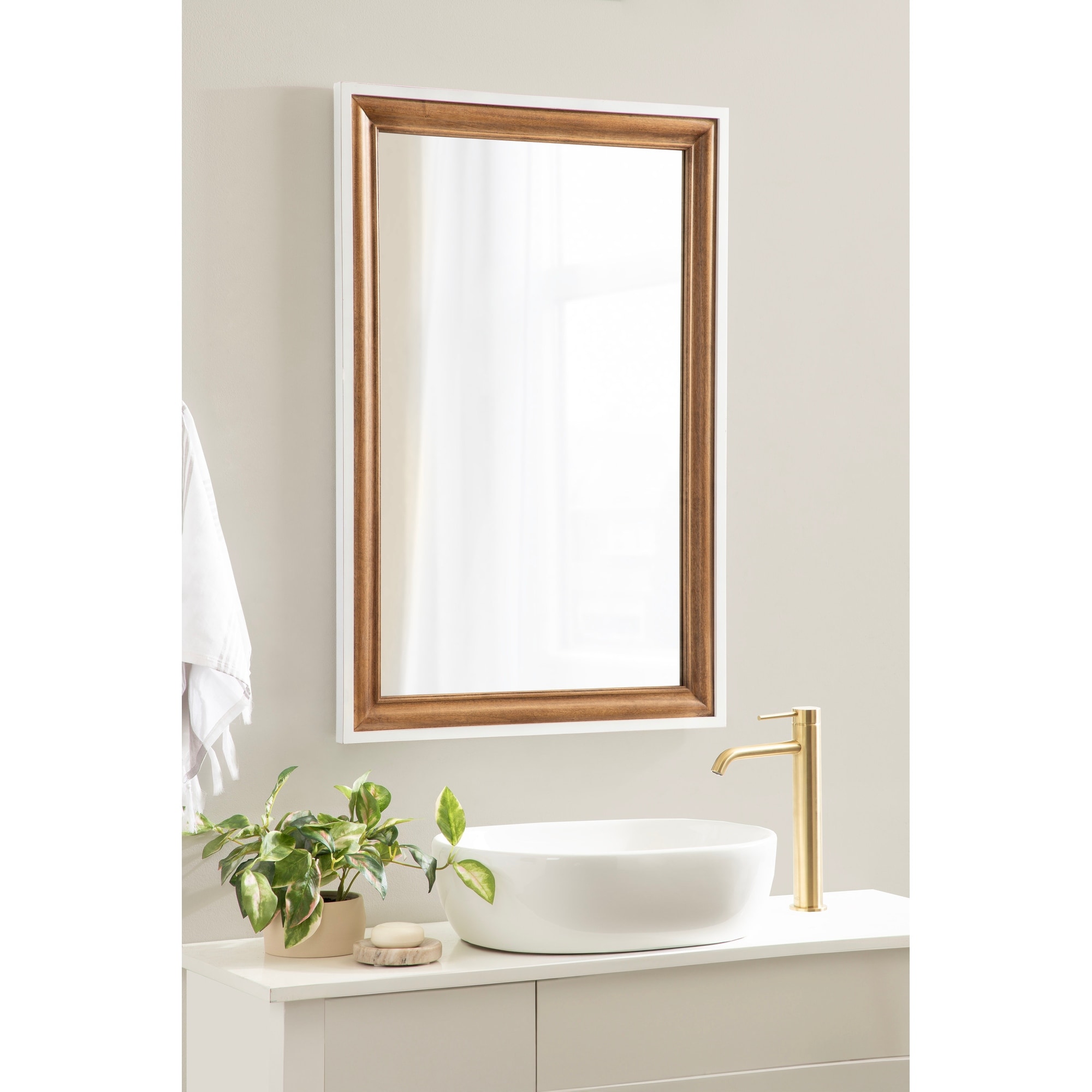 Kate and Laurel Ellison Rectangle Wall Mirror - 24x36