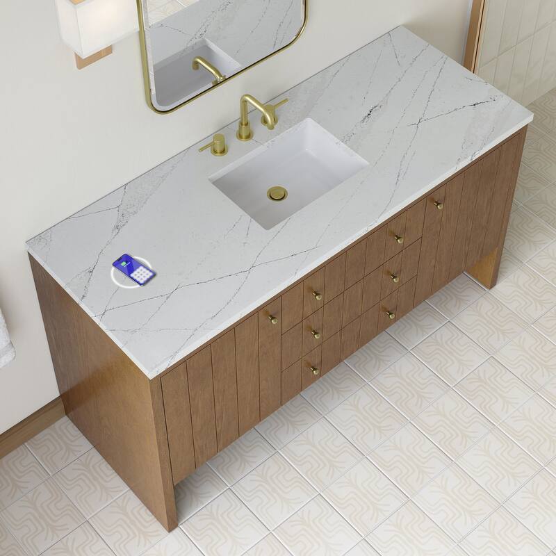 James Martin Vanities 435-V60S-FENC Hudson 60" Free Standing Single